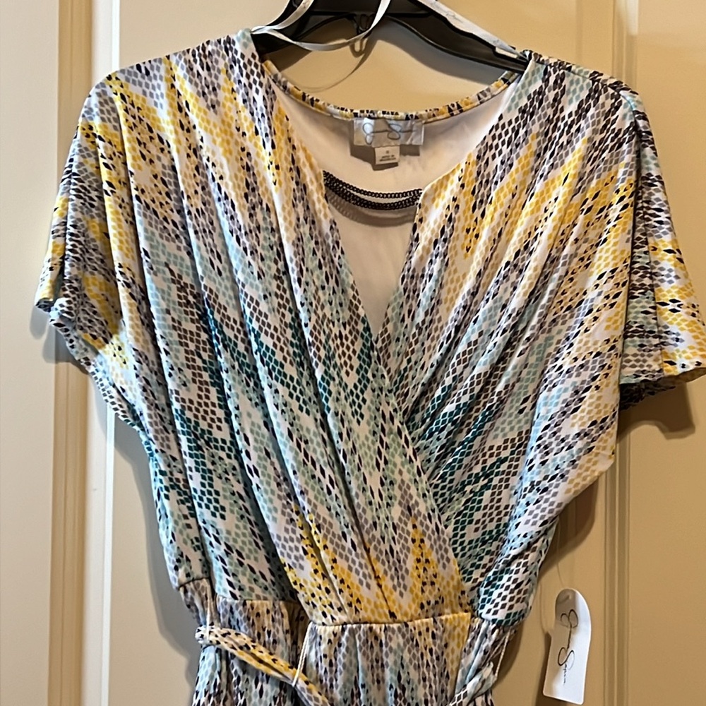 Jessica Simpson faux wrap embellished dress - Picture 2 of 6